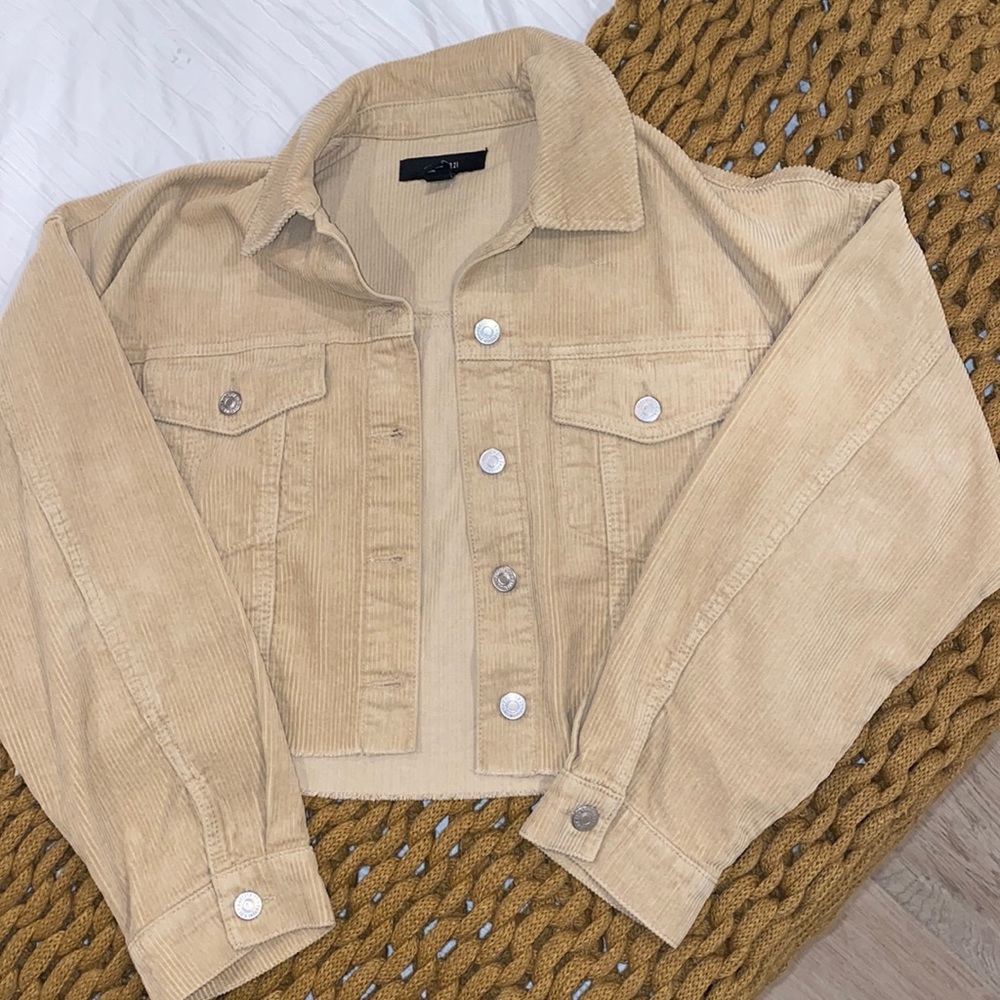 Oversized Crop Corduroy Jacket